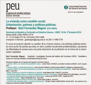 Seminario de Maestría y Doctorado: La vivienda como cuestión social