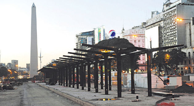 Etapa final de la construcción del Metrobus