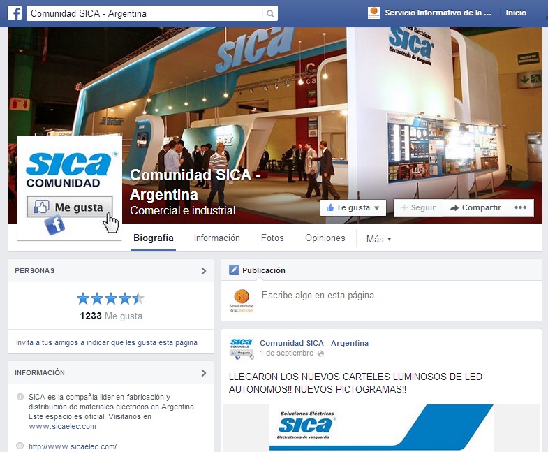 La fanpage de la semana: SICA